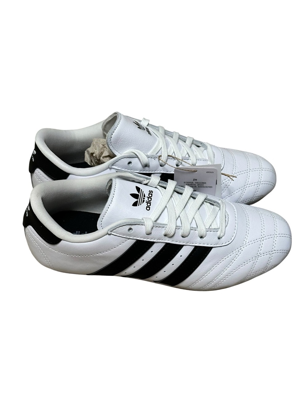 Adidas Taekwondo Lace W Leather Sneakers White/Black JS1194 Women's 6.5 NIB